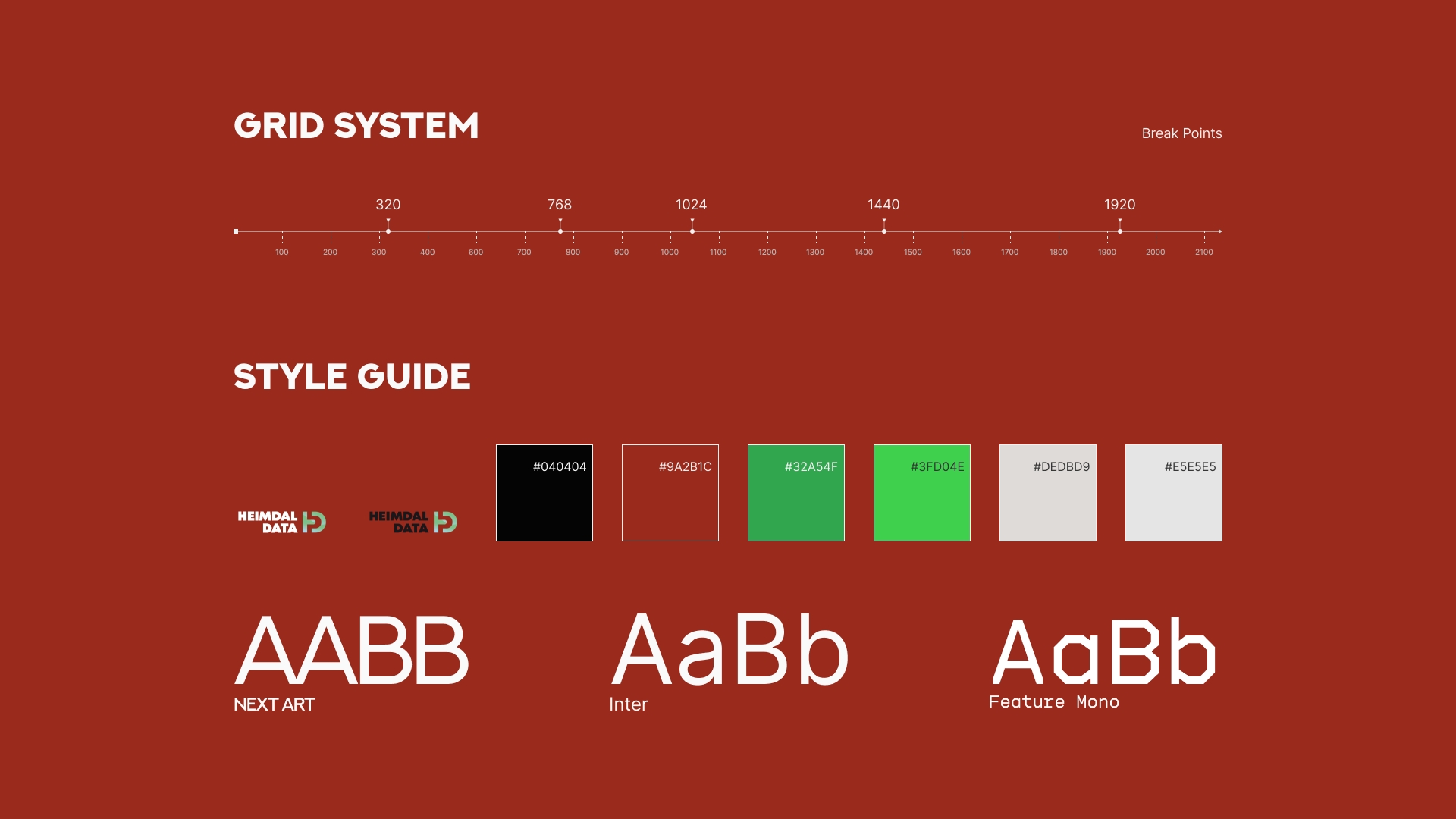 Grid system & Style guide